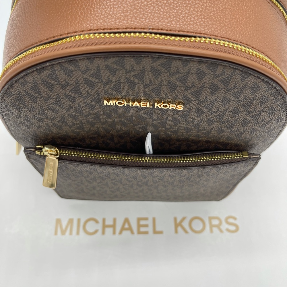 Michael Kors Medium Adina Backpack Brown - Picture 11 of 13